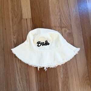Bridal Bucket Hat! Worn once OS
